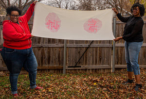 Protection Spell (Two Color Belligerent Screen Print Cashmere Scarf)